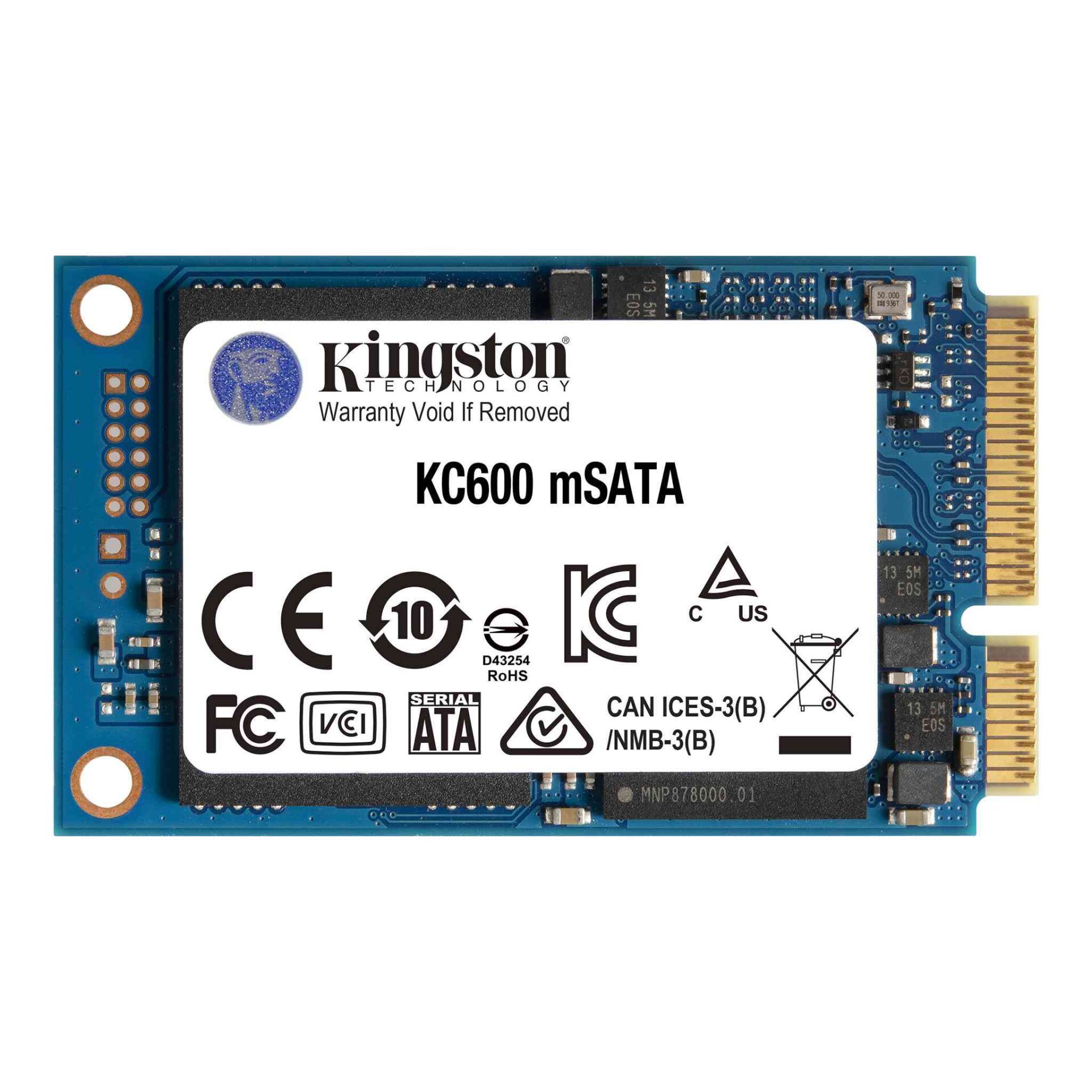 Kingston KC600 512 GB mSATA SSD 550/520 (SKC600MS/512G)