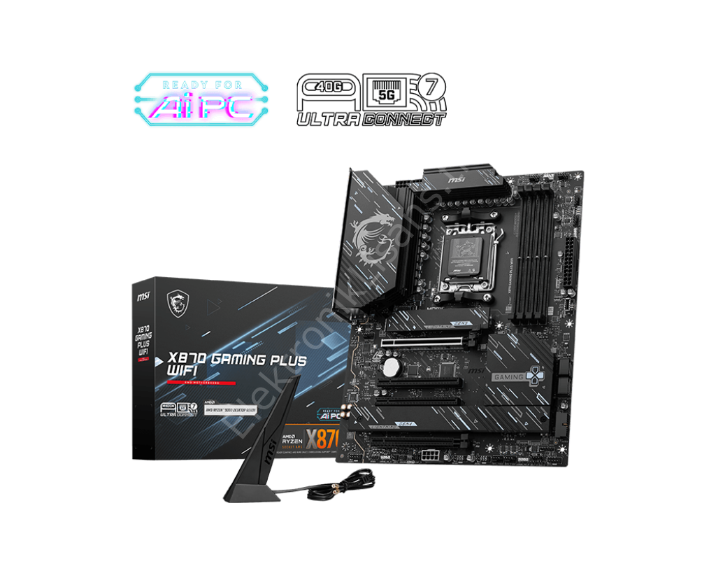 Msi X870 Gaming Plus Wifi Am5 Ddr5 Ses Glan Hdmi/Type-C Sata3 Usb2.0 Atx