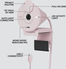 Logitech Brio 300 Full Hd Webcam Gul (960-001448)