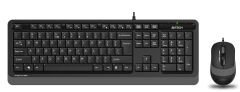 A4 Tech F1010 Usb Kablolu Q Klavye Mouse Set Gri