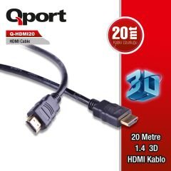 Qport (q-hdmi20) Altin Uclu 20m Hdmi Kablo