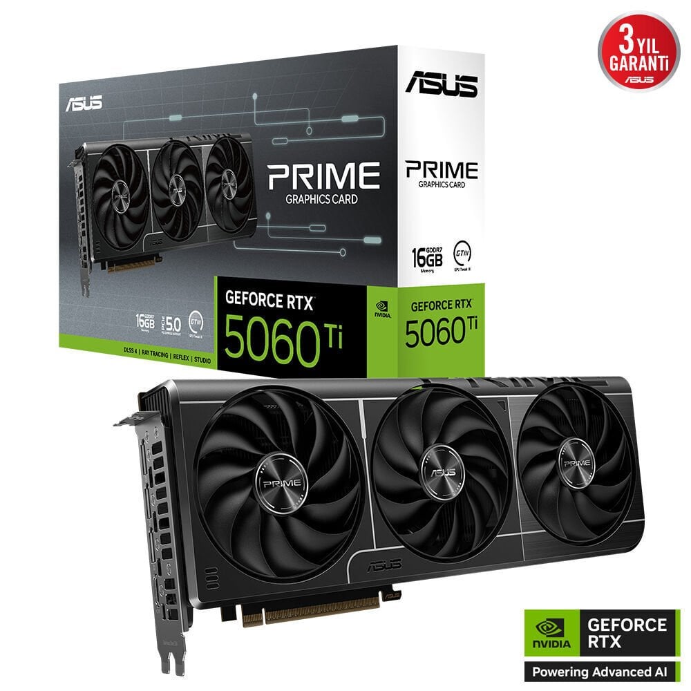 Asus RTX5060 Ti 16GB GDDR7 128Bit 3xDP/HDMI (Prime-RTX5060Ti-16G)