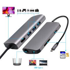 Codegen (cdg-cnv40) Usb3.1 Type-c To 3xusb3.0/hdmi/usb3.1 Type-c/rj45/sd Hub