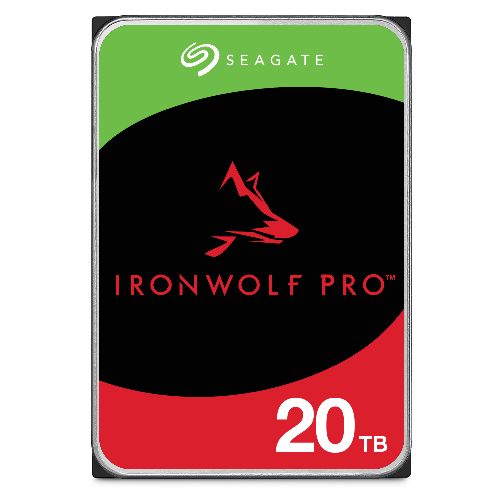 Seagate IronWolf Pro 20 TB 7200 RPM 256 MB SATA3 550 TB/Y RV NAS (ST20000NT001)