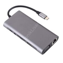 Codegen (cdg-cnv49) 4xusb3.0/hdmi/vga/type-c/rj45/microsd Usb3.1 Type-c Hub