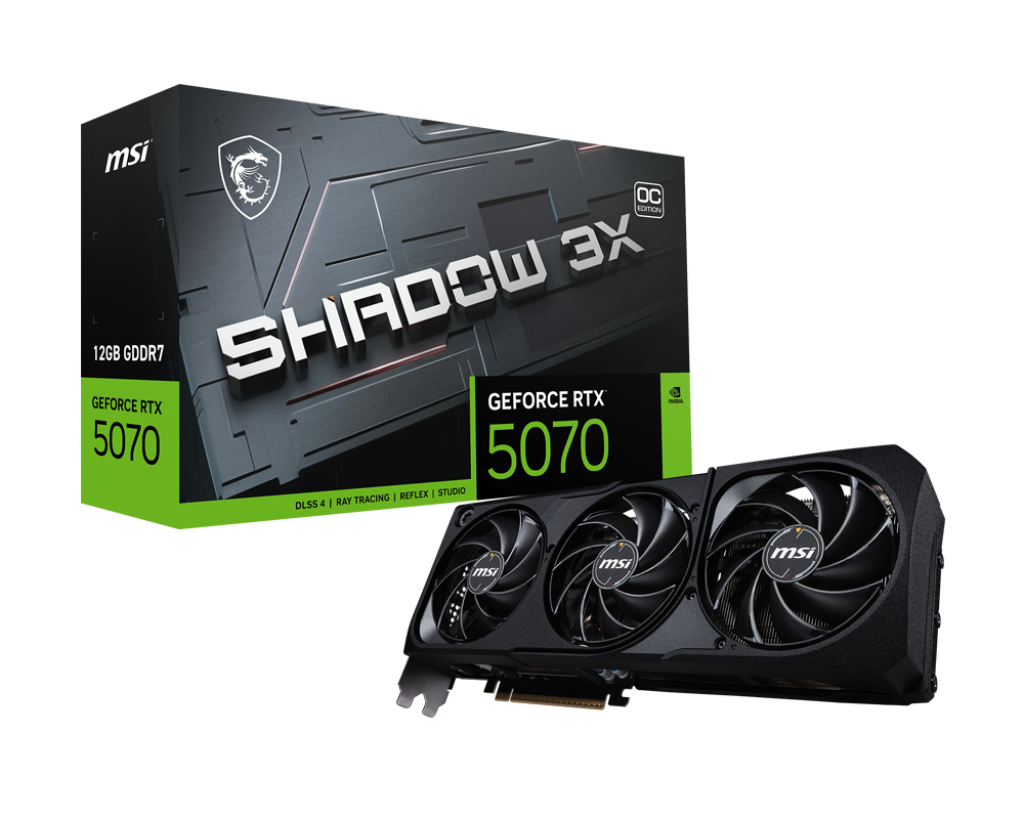MSI Rtx5070 12gb Gddr7 192bit 3xDP/HDMI (GeForce Rtx 5070 12g Shadow 3x OC)