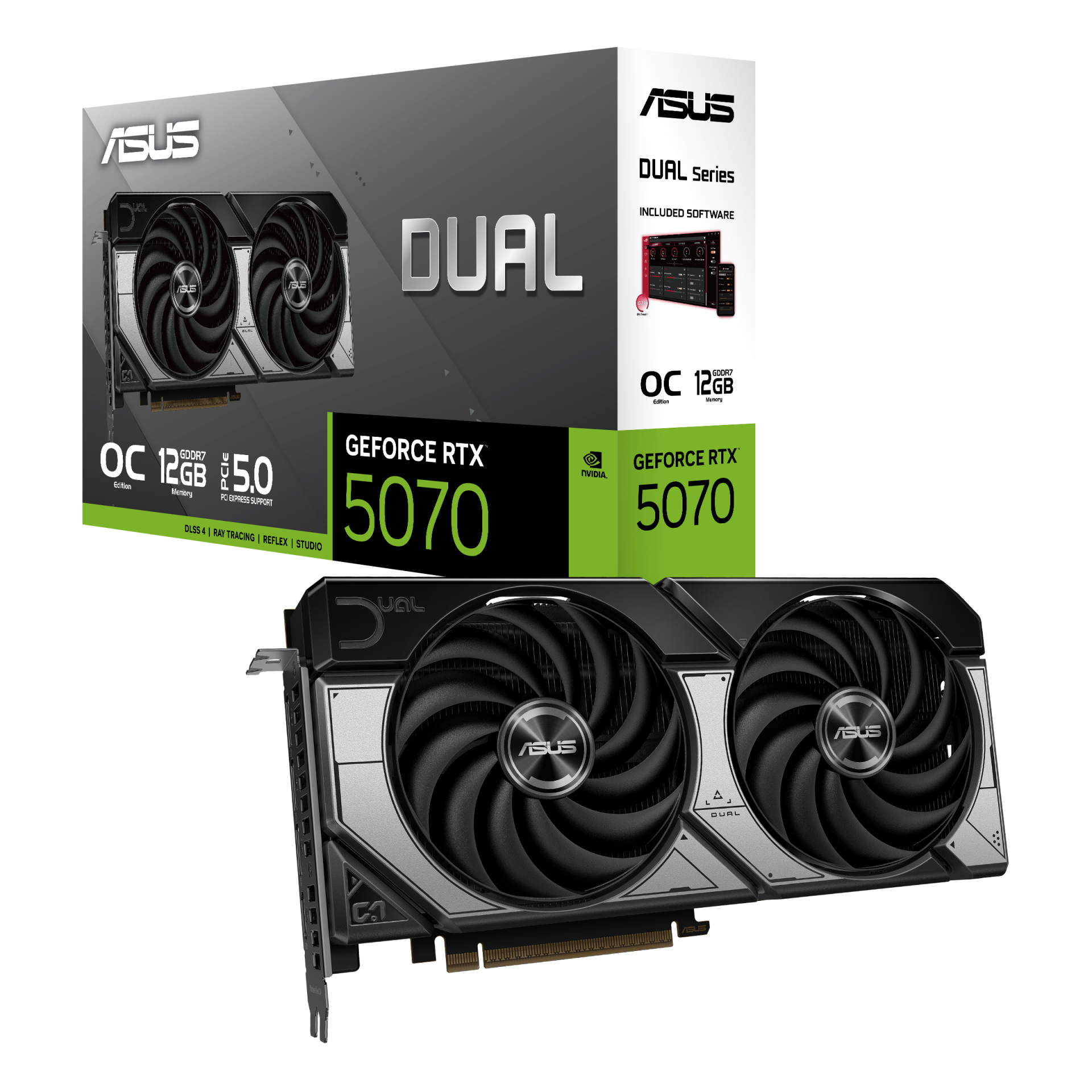 Asus Rtx5070 12Gb Gddr7 192Bit 3xDp/2xHdmi (Dual-Rtx5070-O12g)