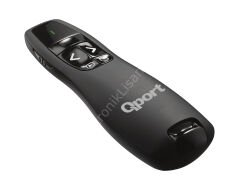 Qport (q-sun400) 2.4ghz Kirmizi Lazerli Sunum Kumandasi Siyah