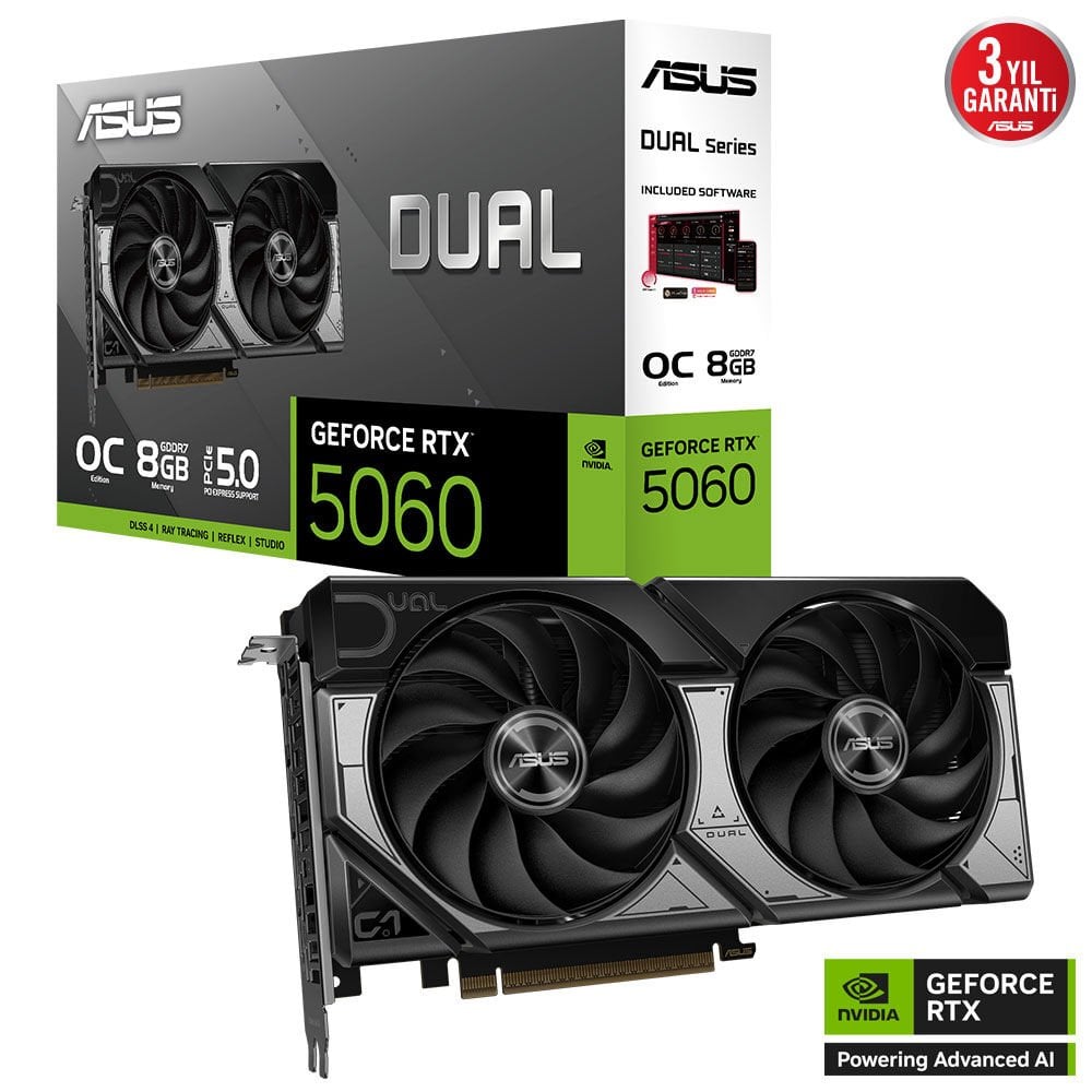 Asus Rtx5060 8gb Gddr7 128bit 3xdp/Hdmi (Dual-Rtx5060-O8g)