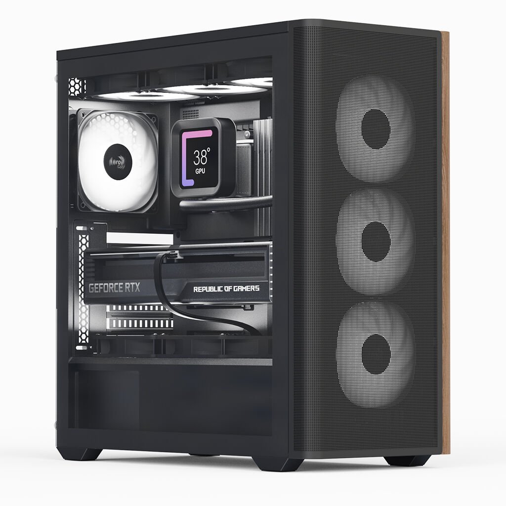 Aerocool D501A 4x12cm ARGB Fan USB3.0 Type-C Siyah ATX Kasa