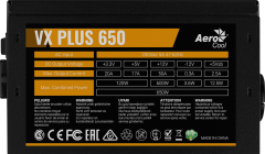 Aerocool VX Plus 650W 12cm Fan Güç Kaynağı (AE-VXP650)