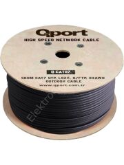 Qport 500M Cat7 Outdoor LS0H Siyah 23AWG Halogen Free Kablo (Q-Cat07)