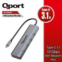 Qport Q-TUC06 Type-C to 4 Port Type-C Çoğaltıcı