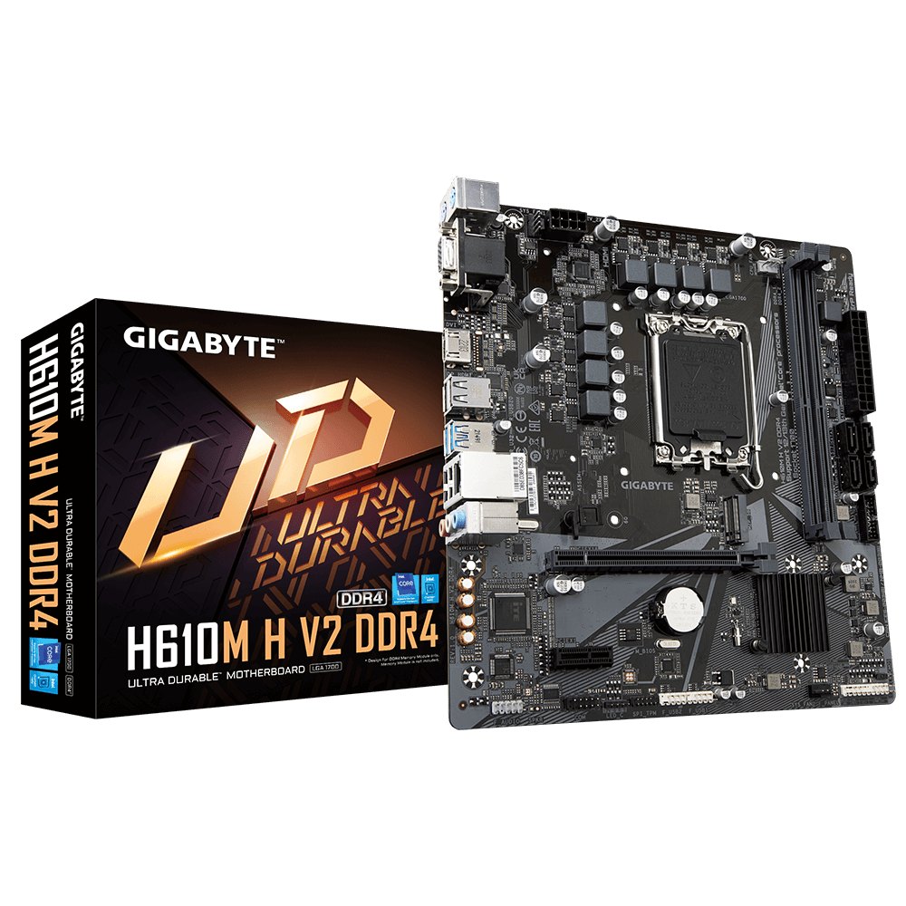 Gigabyte H610M-H-V2-DDR4 1700P DDR4 HDMI/VGA SATA3 USB3.2 mATX
