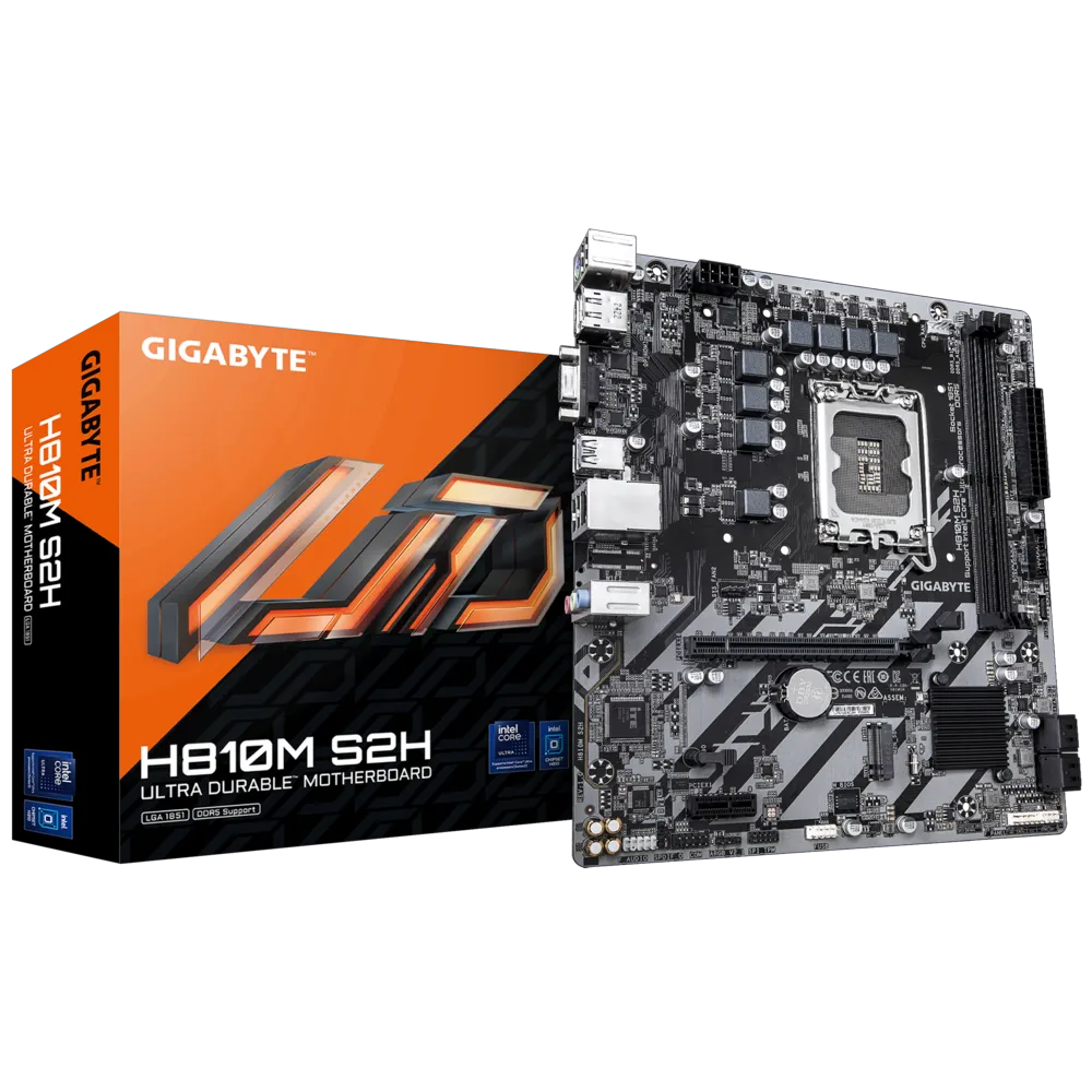 Gigabyte H810M-S2H 1851P DDR5 Ses GLAN DP/HDMI/D-Sub SATA3 USB3.2 mATX
