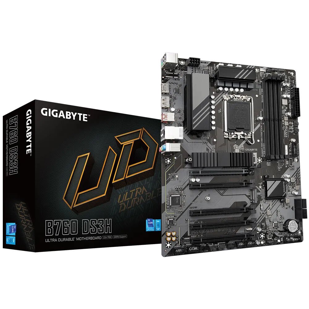 Gigabyte B760-DS3H-DDR5 1700P DDR5 Ses GLAN DP/HDMI SATA3 USB3.2 ATX