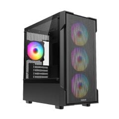 Fazeon F1 650W 80Plus Bronze 4x120mm RGB Fanlı mATX Mesh Kasa