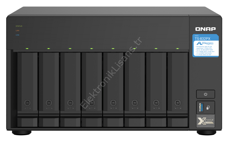 Qnap Ts-832px-4gb 8 Yuvali Nas Depolama Unitesi