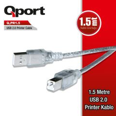 Qport Q-pr1.5 Usb 2.0 1.5 Metre Printer Kablosu