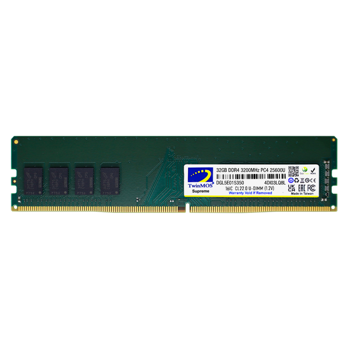 32 Gb Ddr4 3200mhz Twinmos Cl22 1.2v (Mdd432gb3200dwo)