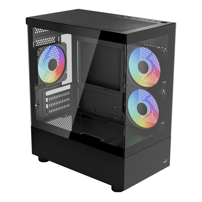 Aerocool Viewport Mini 3x12cm Fan USB3.0 Temperli Cam Siyah mATX Kasa (AE-VPORT)