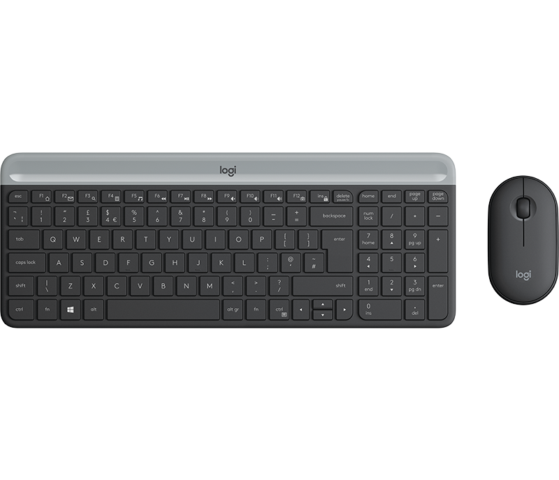 Logitech Mk470 Kablosuz Q Klavye Mouse Set Siyah/Grafit (920-009435)