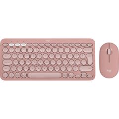 Logitech Pebble Kablosuz Q Klavye Mouse Set Pudra Pembe (920-012247)