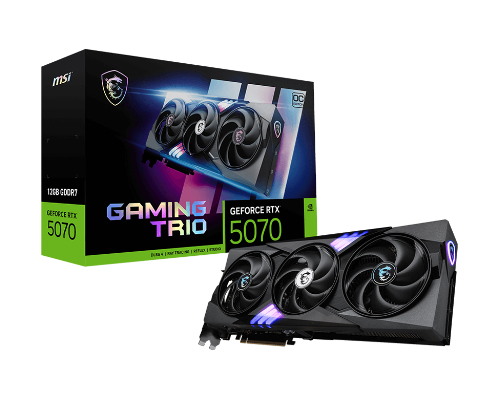 Msi Rtx5070 12Gb Gddr7 192Bit 3xDp/Hdmi (GeForce Rtx 5070 12G Gaming Trio Oc)