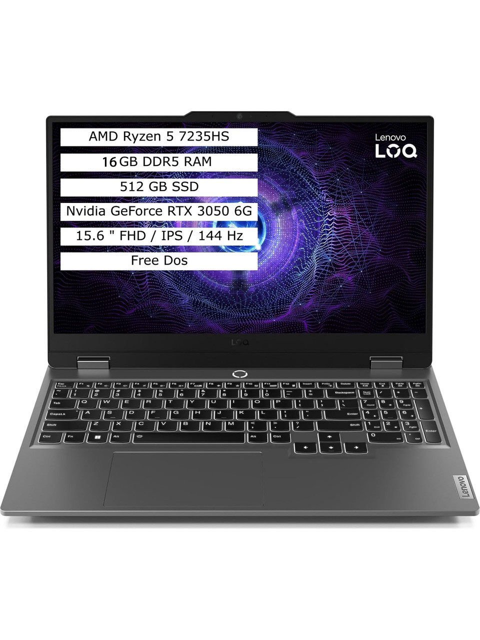 Lenovo LQ 15ARP9 83JC000PTR R5-7235HS 16GB 512GB SSD 6GB RTX3050 15.6'' DOS UPG