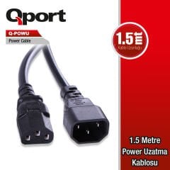 Qport (Q-Powu) 1.5m Power Uzatma Kablosu