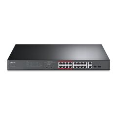 Tp-link Tl-sl1218mp 16 Port 10/100+2gb Port+2sfp 192w Poe Yonetilmez Switch