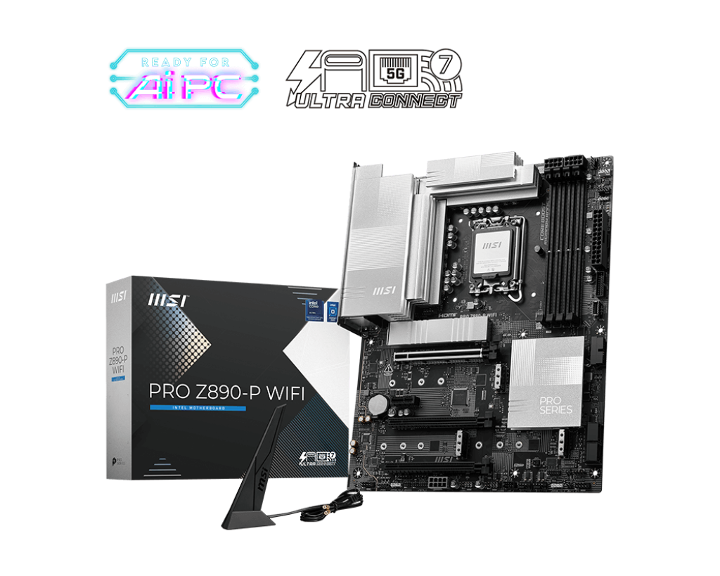 MSI Pro Z890-P WiFi 1851P DDR5 Ses GLAN DP/HDMI SATA3 USB3.2 ATX