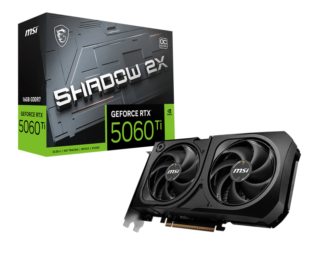 Msi Vga Geforce Rtx 5060 Ti 16g Shadow 2x Oc Plus Rtx5060ti 16gb Gddr7 Shado